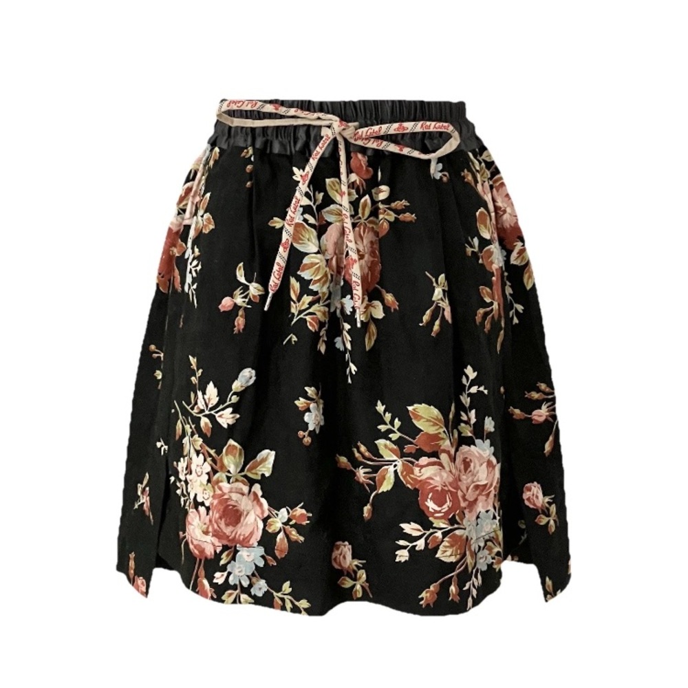 NWT Vivienne Westwood Red Label Japan black floral print skirt